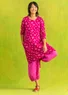 Tunique "Iris" en coton biologique/modal (cyclamen/motif S)
