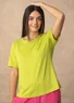 Solid-colour top in organic cotton/modal (tropical green M)