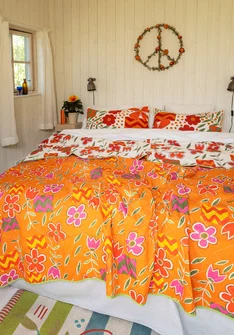 “Drömmar” organic cotton double bedspread - rowan