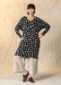 Robe "Spirit" en jersey de viscose de bambou/élasthanne (noir/motif S)