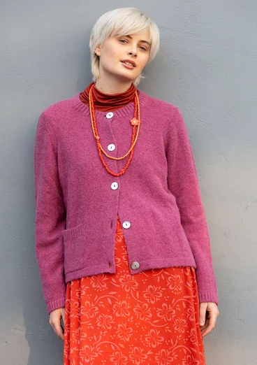 Strickjacke aus Alpakawollgemisch - erika