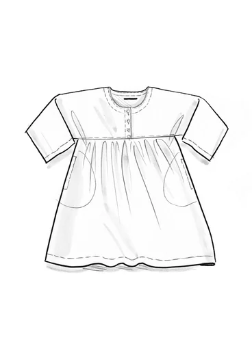 “Marie” woven dress in organic cotton/silk - turquoise