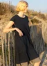 Jersey tunic in organic cotton/linen (ink blue L)