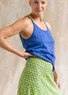 “Billie” organic cotton/modal jersey skirt (aqua green/patterned XL)