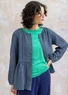 Bluse „Noira“ aus Bio-Baumwolle (indigo M)