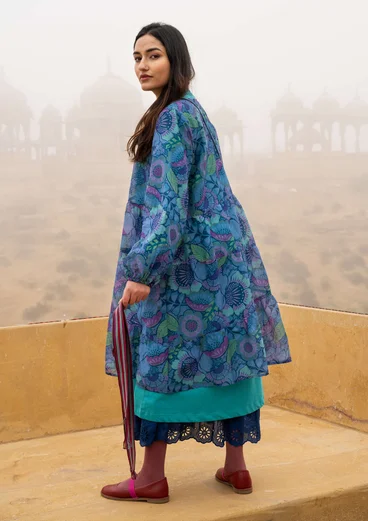 Robe "Okinawa" en coton tissé - indigo clair