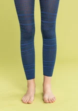 “Elsie” jacquard leggings made from recycled polyamide - indigo
