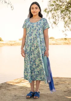 Jerseykjole "Primrose" i økologisk bomuld - engbæk