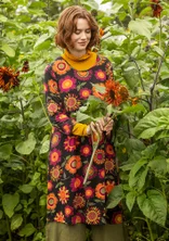 Tricot jurk "Sunflower" van lyocell/elastaan - svart