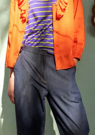 Webhose „Ines“ aus Bio-Baumwolle - dunkelindigo