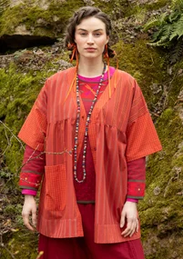 “Sofia” organic cotton smock blouse - madder red