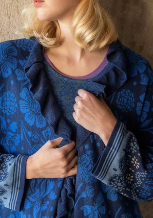 Strickjacke „Nectar“ aus Bio-Baumwolle - indigoblau