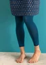 Striped leggings in recycled polyamide (Pacific blue/teal L)