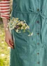 Robe tissée « Garden » en coton biologique/lin (absinthe S)