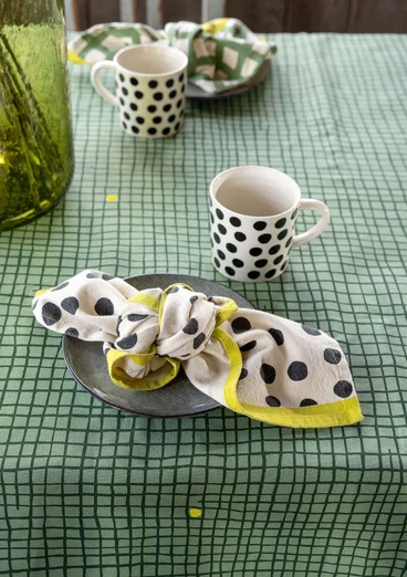 “Joy” organic cotton tablecloth - seaweed