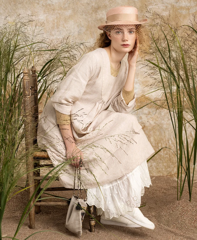 Woven linen dress