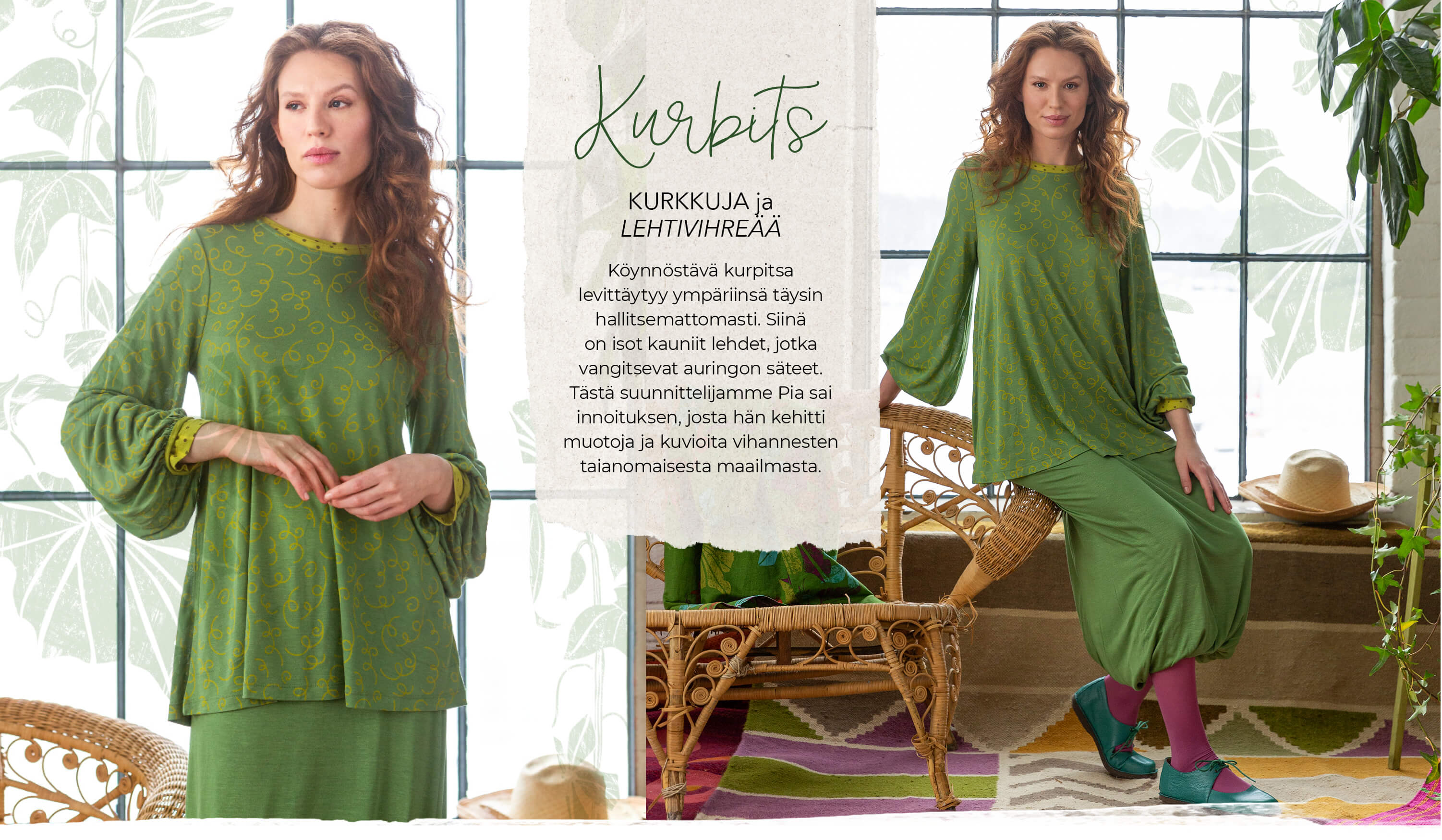 “Kurbits” – floral motifs. With cucumber vines and lush greens