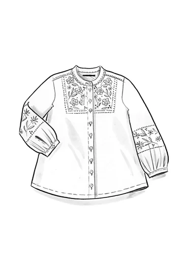 Bluse „Love“ aus Bio-Baumwolle - vanille
