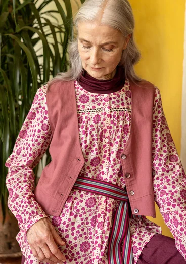 Blouse "Marianne" en coton biologique - rose orchidée