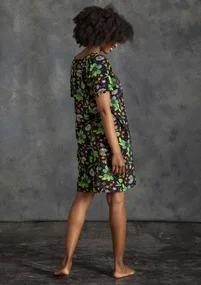 “Midsommernatt” organic cotton jersey dress - black