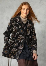 Veste "Paraguay" en velours de coton biologique/polyester recyclé - noir