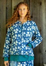 “Bloom” organic cotton quilted jacket - indigo blue