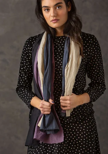 Cotton/silk shawl - light blue