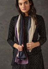Cotton/silk shawl - light blue