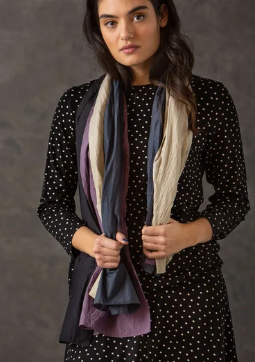 Cotton/silk shawl - light blue