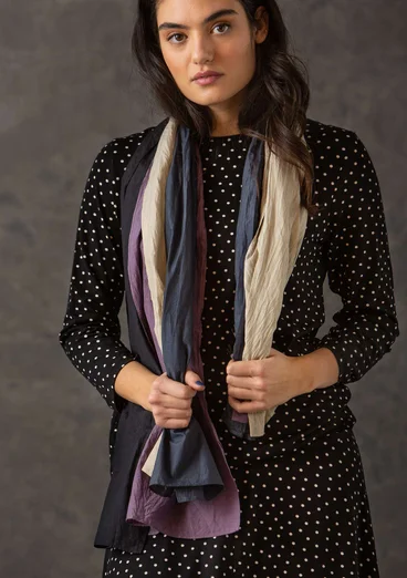 Cotton/silk shawl - light blue