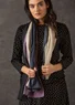 Cotton/silk shawl (light blue One Size)