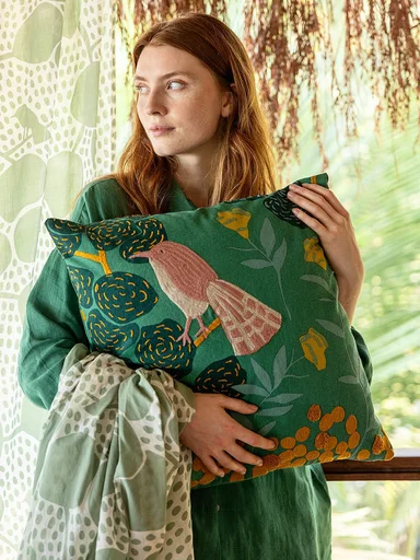 “Galapagos” cushion cover in organic cotton