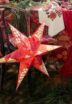 Étoile de Noël "Baluns" en papier - rouge lave