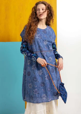 Kleid „Mallika“ aus Öko-Baumwolle - himmelblau