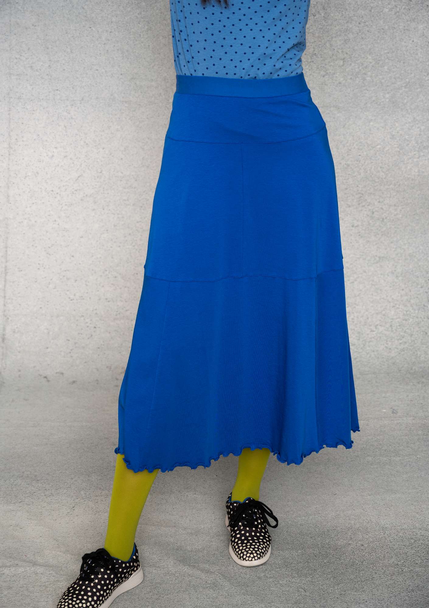 “Pytte” jersey skirt made of organic cotton/modal/elastane klein blue thumbnail