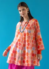 Webtunika „Germain“ aus Bio-Baumwolle - marmorrosa