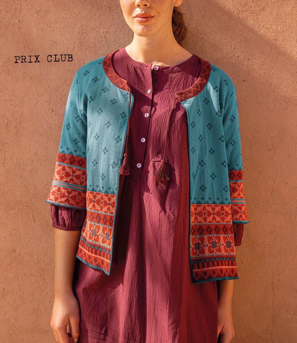 “Noor” cardigan in organic/recycled cotton