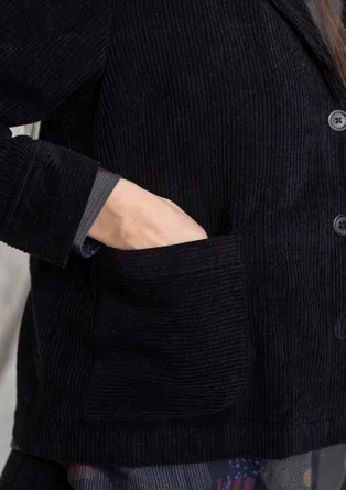 Cordjacke „Rime“ aus Bio-Baumwolle - schwarz