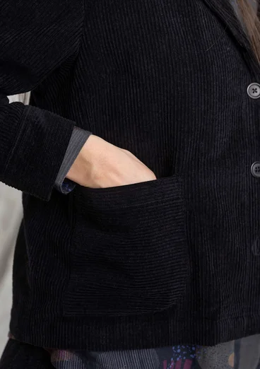 Cordjacke „Rime“ aus Bio-Baumwolle - schwarz