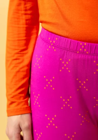 “Crossing” jersey trousers in organic cotton/elastane - cerise