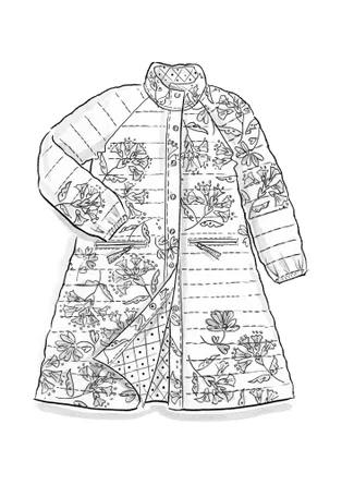 Dunkappa "Crocus" i återvunnen polyester/återvunnet dun - svart