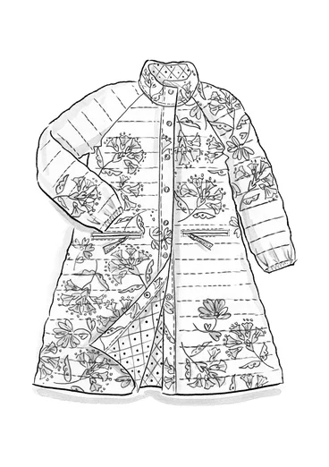 Dunkappa "Crocus" i återvunnen polyester/återvunnet dun - svart