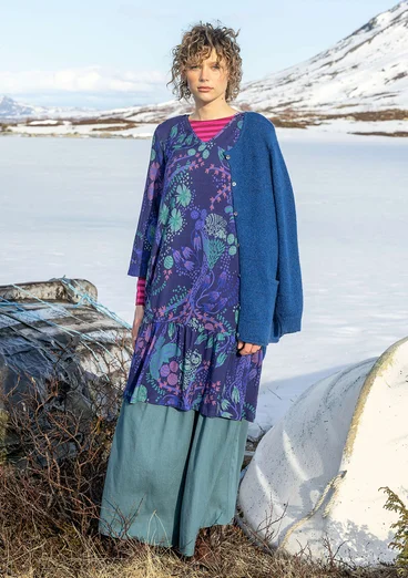 Jerseykjole "Yura" i økologisk lyocell/elastan - midnatsblå