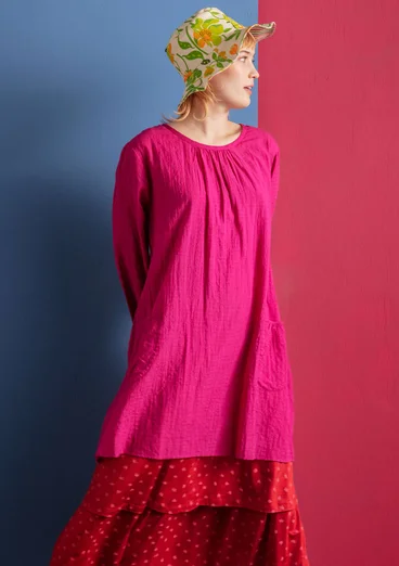 Tunique en tissu de coton/modal/viscose - cerise
