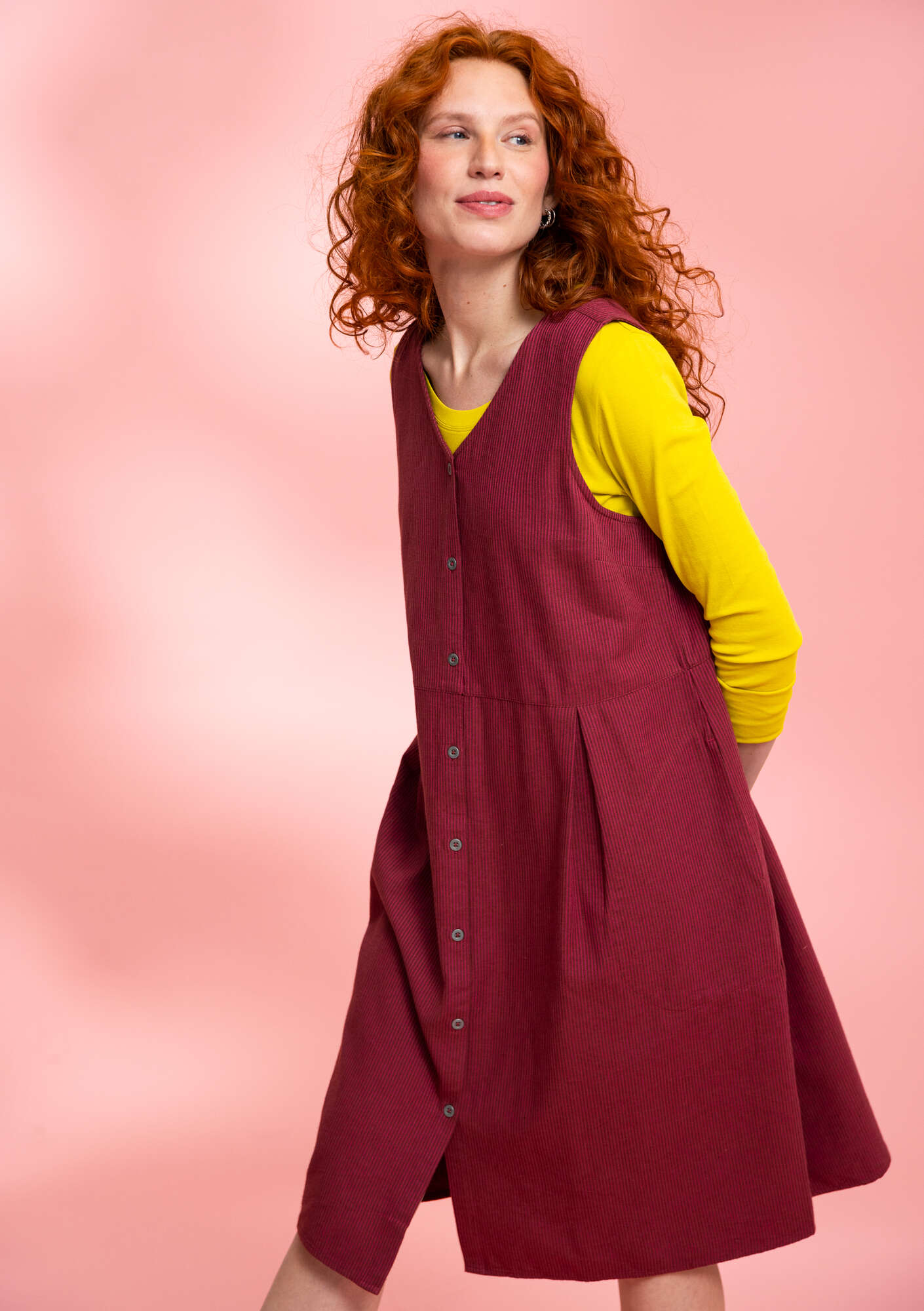 Agatha” striped sleeveless dress in organic cotton gudrunsjoden.com