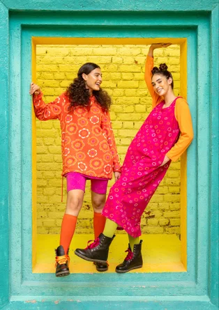 Jerseykleid „Sparkle“ aus Bio-Baumwolle - cerise