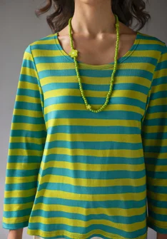Top "Aina" en jersey de coton biologique/modal - vert lime/vert Orient