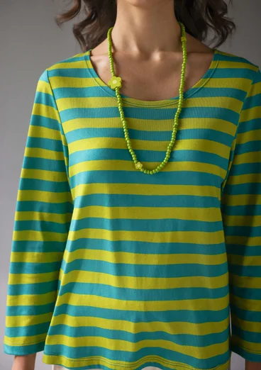 “Aina” jersey top in organic cotton/modal - lime green/oriental green