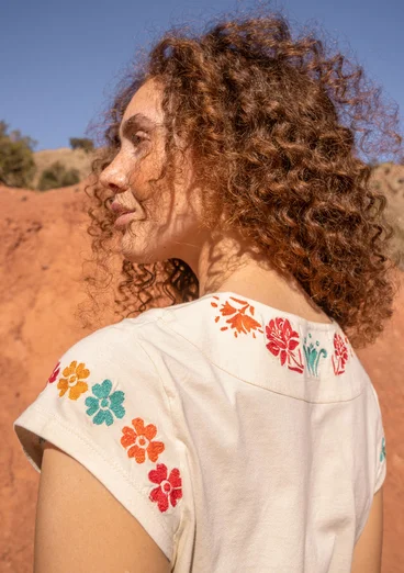 “Fernanda” organic cotton top - almond milk