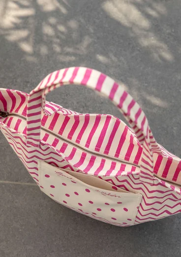 “Travel” organic cotton bag - pink begonia